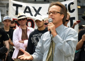 Marc Emery at 'The Worldwide Rally For The Prince of Pot' on September 19, 2009 - where 130 cities around the world held protests to call for Marc's freedom. (Photo by Jeremiah Vandermeer)